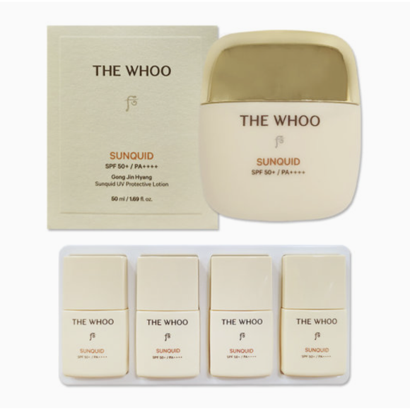 The history Whoo Gongjinhyang Sunquid UV Protective Lotion Special Set 50ml + 52ml(13mlx 4ea) / Kbeauty