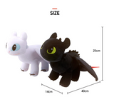 How To Train Your Dragon 3 Lying Plush Doll Light Fury 40cm