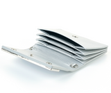 Nick & Nicole Crystal Accordion Wallet, Silver, Made in Korea