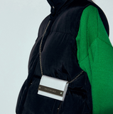 Nick & Nicole Crystal Accordion Wallet, Silver, Made in Korea