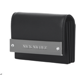 Nick & Nicole Crystal Accordion Wallet, Black Color, Made in Korea