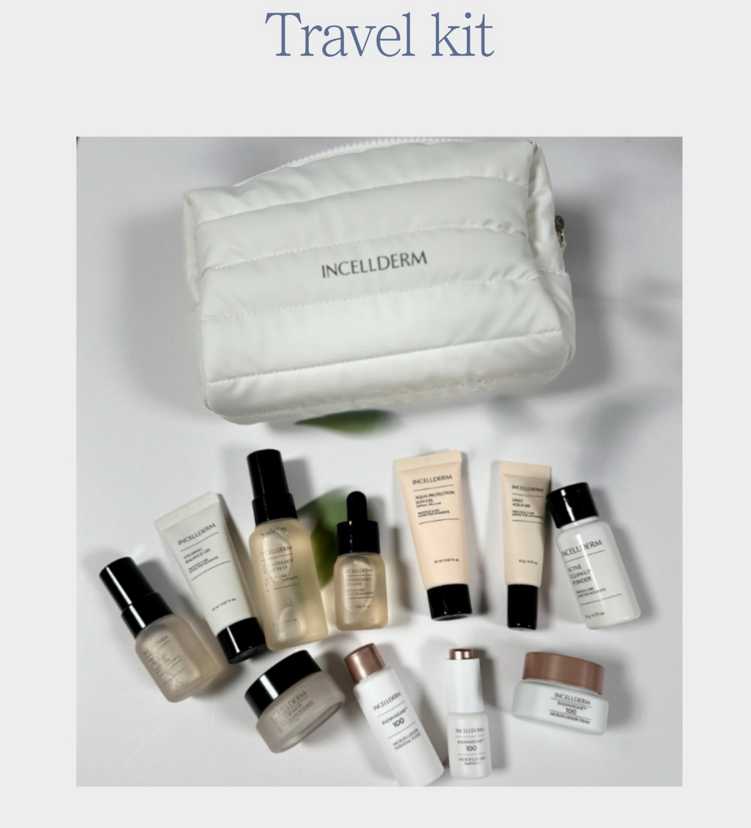 INCELLDERM Travel kit 11pcs(Full Set Mini size kit & Pouch) 2024