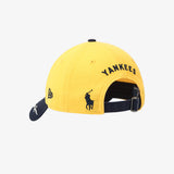 New Era x Polo Ralph Lauren MLB Cooperstown New York Yankees Unstructured Ball Cap, Yellow/Navy / 100% Authentic