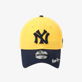 New Era x Polo Ralph Lauren MLB Cooperstown New York Yankees Unstructured Ball Cap, Yellow/Navy / 100% Authentic