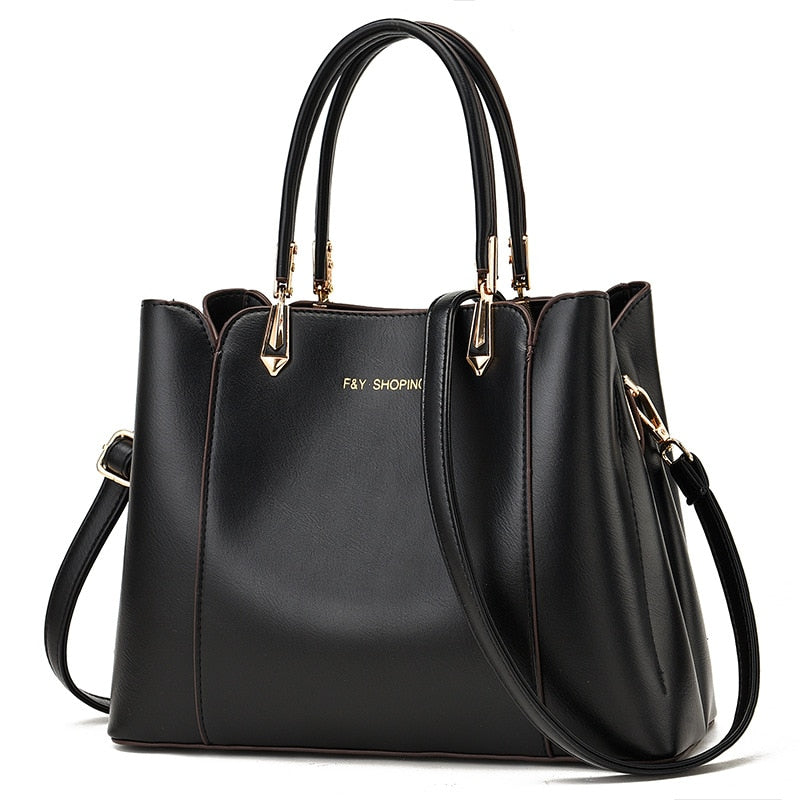 Pikadingnis Shoulder Bags for Women Luxury Handbag Designer Fashion Classic Party Business Messenger Bags Black Leather Evening Bag Tote, Adult Unisex