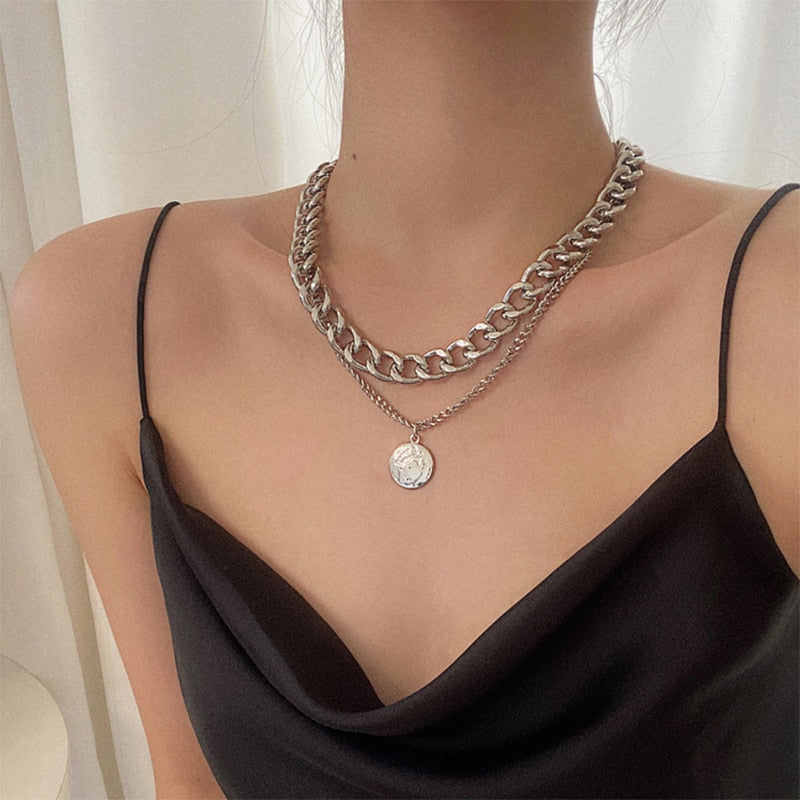 Fashion Simulated Pearl Choker Necklaces For Women Gold&silver Color  Pendant Crystal Chain Long Necklace Boho MAA @ Best Price Online