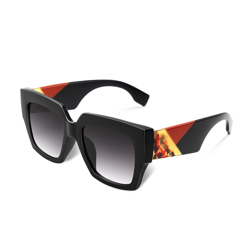 Oversized Sunglasses Women Men Black Shades Square Sunglasses
