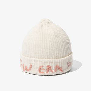 New Era 2025 Basic Cuff Knit Molle Yarn Beanie, Ivory White - Free Size