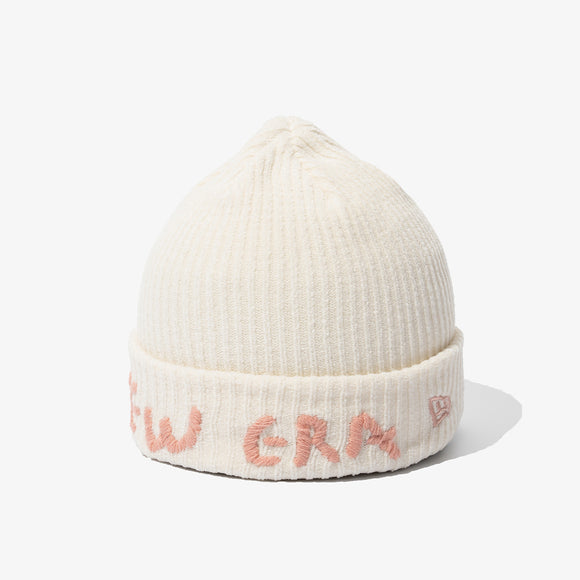 New Era 2025 Basic Cuff Knit Molle Yarn Beanie, Ivory White - Free Size