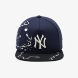 New Era 2025 MLB New York Yankees Dripping Square Visor 5-Panel Snapback, Navy