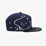 New Era 2025 MLB New York Yankees Dripping Square Visor 5-Panel Snapback, Navy