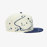 New Era 2025 MLB LA Dodgers Dripping Square Visor 5-Panel Snapback, Chrome White