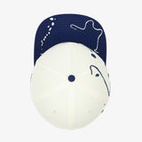 New Era 2025 MLB LA Dodgers Dripping Square Visor 5-Panel Snapback, Chrome White