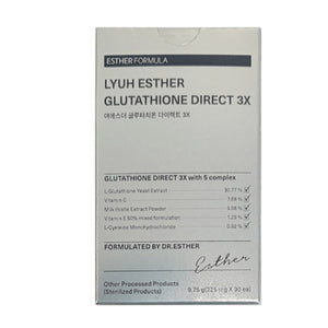 Esther Formula Lyuh Esther Glutathione Direct 3X Film 325mg 1box(30sheets)Kbeauty