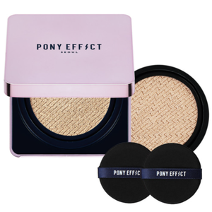 PONY EFFECT Glow Stay Cushion Foundation 15g+ refill 15g #002 Porcelain / SPF50+/PA+++ Kbeauty