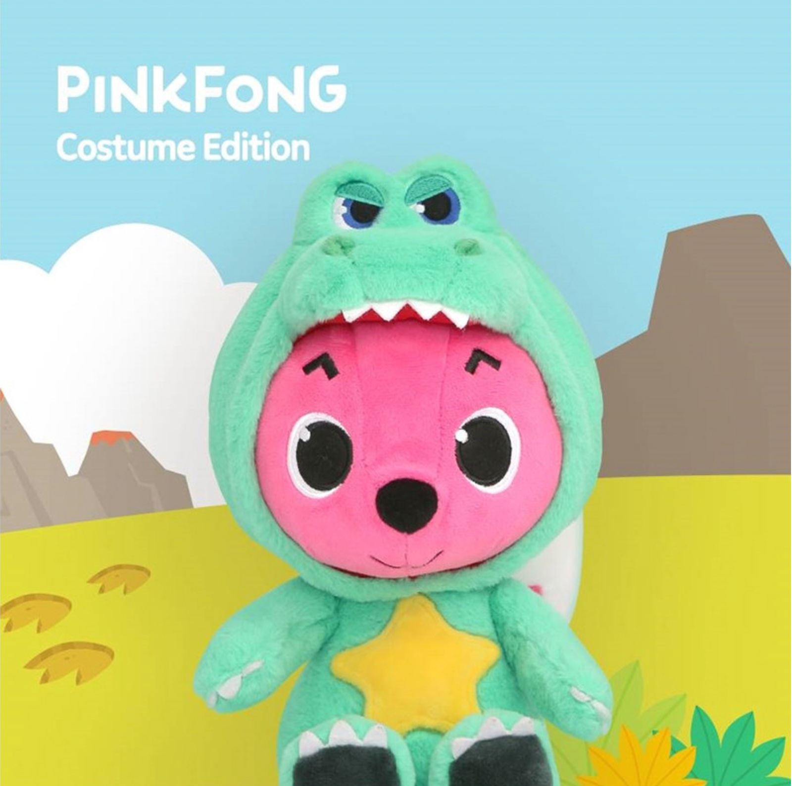 Pinkfong Wonder Star Plush Doll 30cm Dino Pinkfong Costume TV