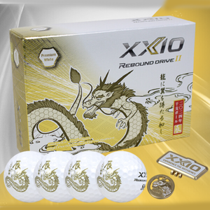 Xexio 2024 New Year Dragon Rebound High Rebound Golf Ball 4 Ball Marker Set