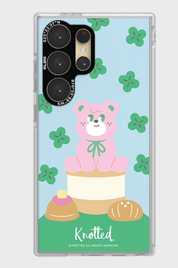 SAMSUNG Galaxy S24 ultra Knotted Sugar Bear Impression Case / Korea