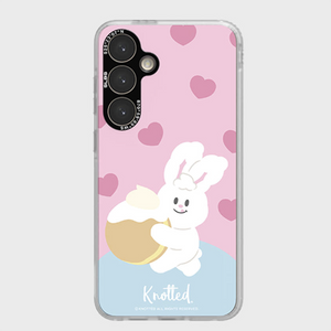 SAMSUNG Galaxy S24+ Knotted Cream Bunny Impression Case / Korea