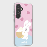 SAMSUNG Galaxy S24+ Knotted Cream Bunny Impression Case / Korea