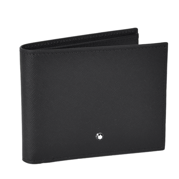 Montblanc Sartorial Men's Wallet 6cc 113215(130315)  Black Leather