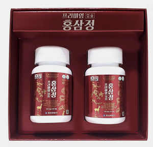 Korean Premium Red Ginseng Extract Capsule (500mg x 90 Capsule x 2 bottles)