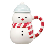 Starbucks Korea 2024 Holiday Friends Snowman Lid Mug 355ml, Starbucks HolidayFriends Mug