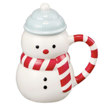 Starbucks Korea 2024 Holiday Friends Snowman Lid Mug 355ml, Starbucks HolidayFriends Mug