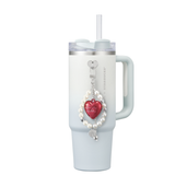 Starbucks korea 2024 SS HolidayFriends Quencher Tumbler 887ml & Bubble  heart deco Chain