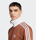 Adidas Original Mens Adicolor Beckenbauer Tracktop Jacke IY9879 Brown COlor, ASIAN FIT