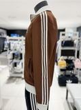 Adidas Original Mens Adicolor Beckenbauer Tracktop Jacke IY9879 Brown COlor, ASIAN FIT