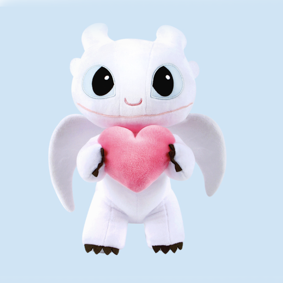 How To Train Your Dragon 3 Standing Heart Plush Doll Light Fury 30cm