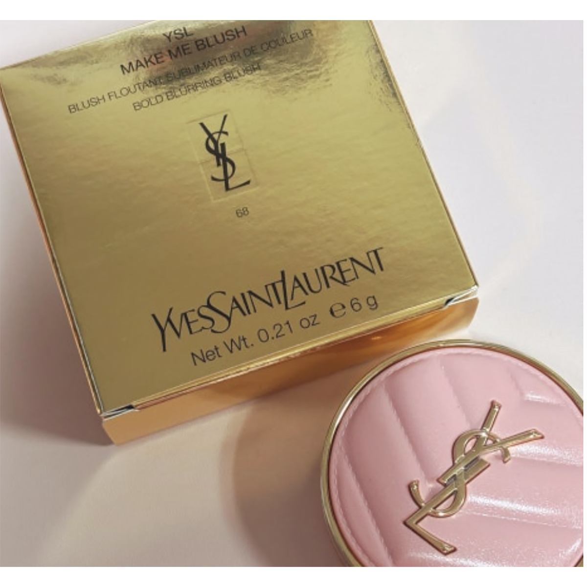 百貨店購入新品、人気色YSL MAKE ME BLUSH ピンクチーク 6g チーク「YSL メイクミーブラッシュ パウダー」イヴ・サン