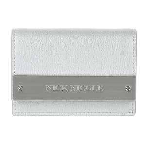 Nick & Nicole Crystal Accordion Wallet, Silver, Made in Korea