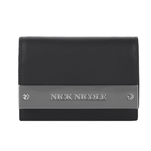 Nick & Nicole Crystal Accordion Wallet, Black Color, Made in Korea