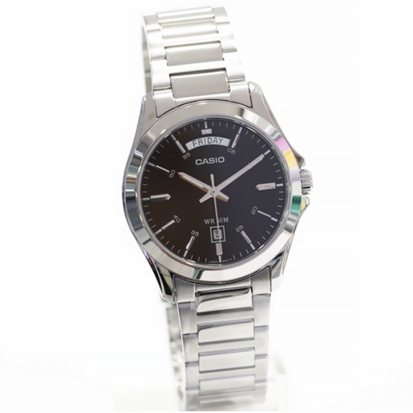 Casio MTP-1370D-1A1 Men Analog Stainless Steel Watch Original
