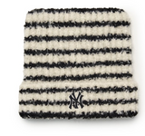 MLB Korea 2025 Striped Meow Beanie New York Yankees, Black