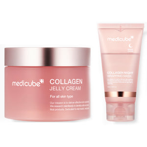 MEDICUBE Collagen Jelly Cream 110ml + Collagen Wrapping Mask 75ml Kbeauty