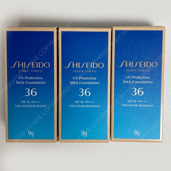 SHISEIDO UV Protective Stick Foundation 9g x 3ea , 4 Color, SPF36/PA+++ / Korea