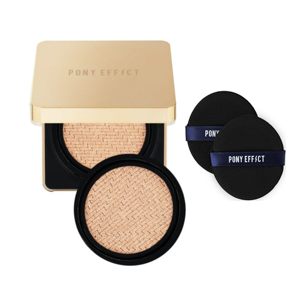 PONY EFFECT Coverstay Cushion Foundation EX 15g+ refill 15g #002 NATURAL IVORY / SPF50+/PA++++Kbeauty