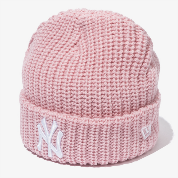 New Era MLB New York Yankees Big Rib Cuff Beanie, Light Pink / 2024