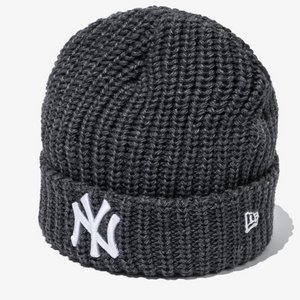 New Era MLB New York Yankees Big Rib Cuff Beanie, Dark Heather Grey / 2024