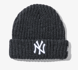 New Era MLB New York Yankees Big Rib Cuff Beanie, Dark Heather Grey / 2024