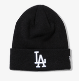 New Era MLB LA Dodgers Basic Cuff Beanie, Black / 2024