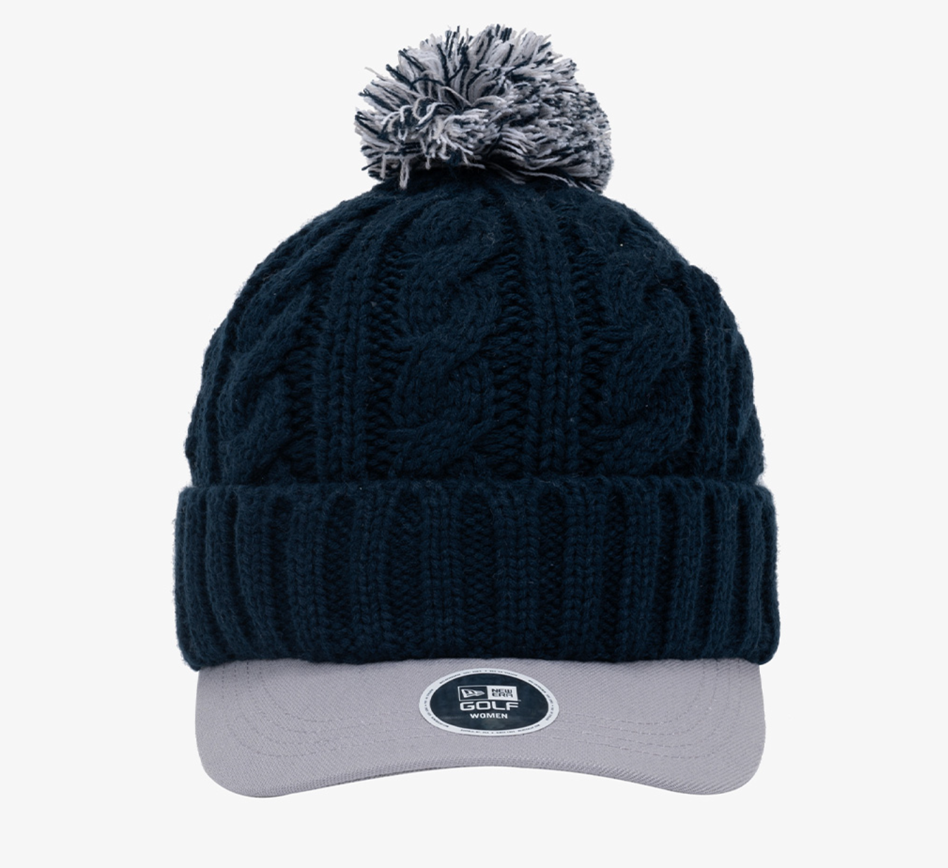 [New Era]★GOLF★WOMEN POMPOM VISOR KNIT CAP New Era GOLF WoMen Pom Pom Visor Knit Cap, Navy / 2024