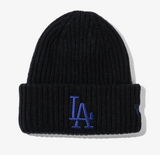 New Era KIDS MLB LA Dodgers Ribbed Cuff Beanie, Black / 2024