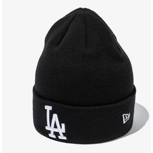 New Era MLB LA Dodgers Basic Cuff Beanie, Black / 2024