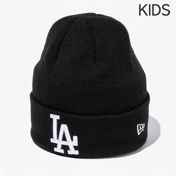 New Era KIDS MLB LA Dodgers Basic Cuff Beanie, Black / 2024