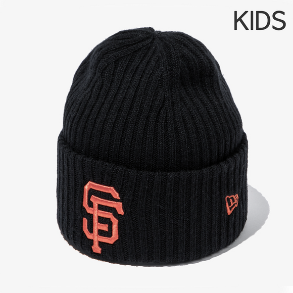 New Era KIDS MLB San Francisco Giants Ribbed Cuff Beanie, Black / 2024