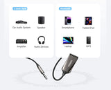 UGREEN Bluetooth Receiver 5.3 Adapter Hands-Free Car Kits AUX Audio 3.5mm Jack Music Wireless Receiver for Car BT Transmitter